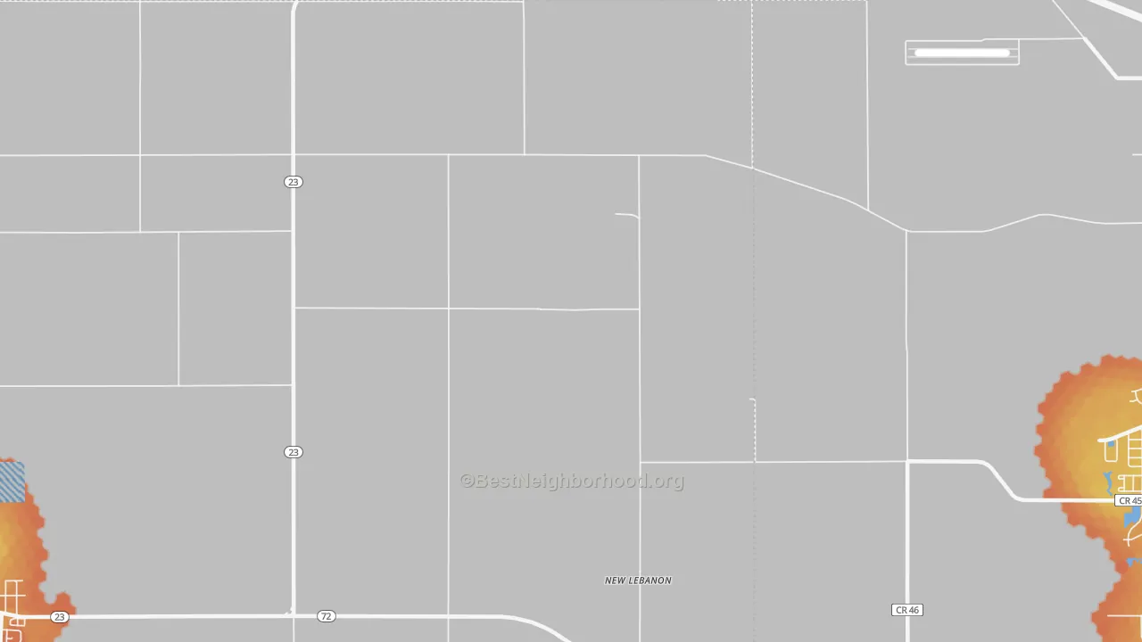 Bike Grade map of New Lebanon, IL