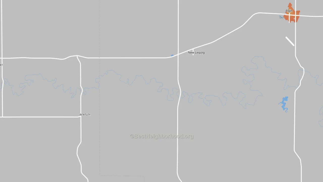 Bike Grade map of New Leipzig, ND
