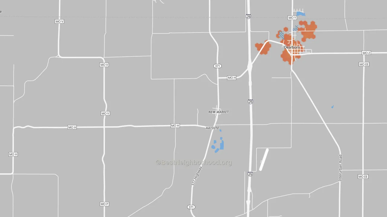 Bike Grade map of New Market, MO