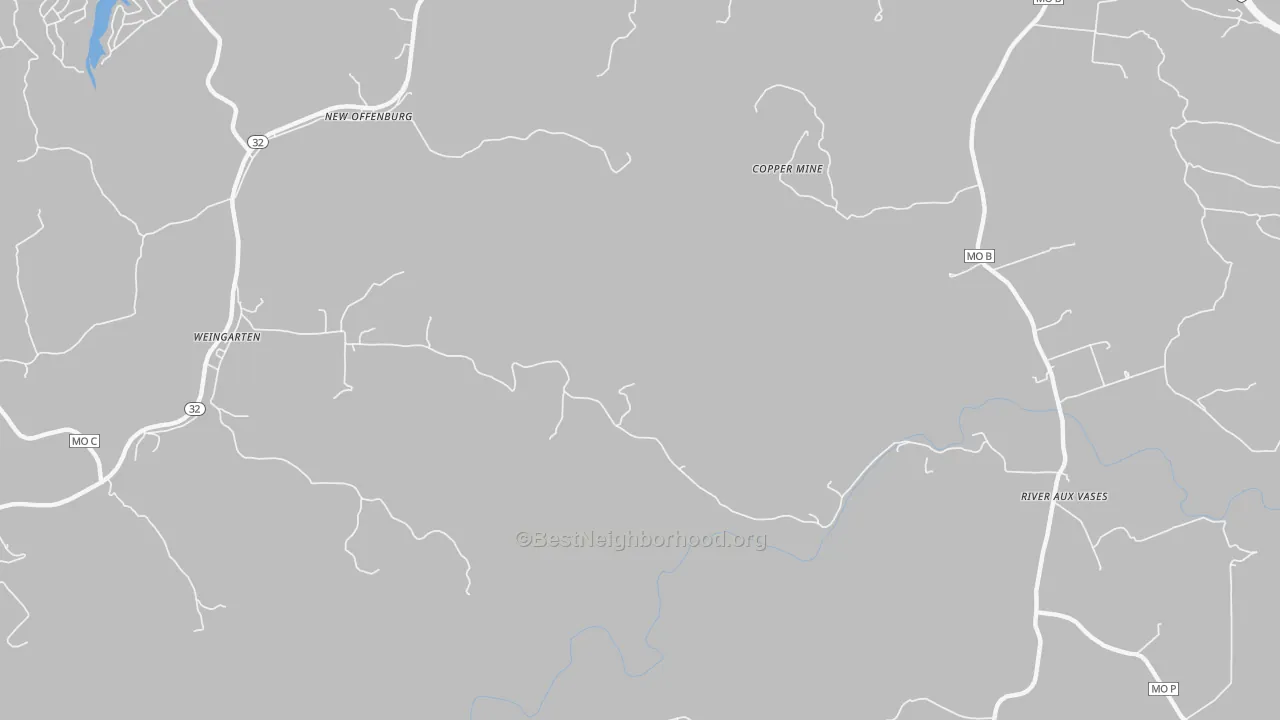 Bike Grade map of New Offenburg, MO