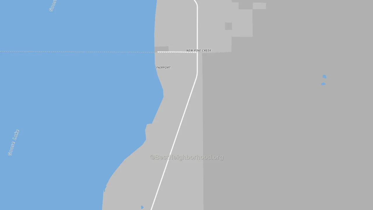 Bike Grade map of New Pine Creek, CA