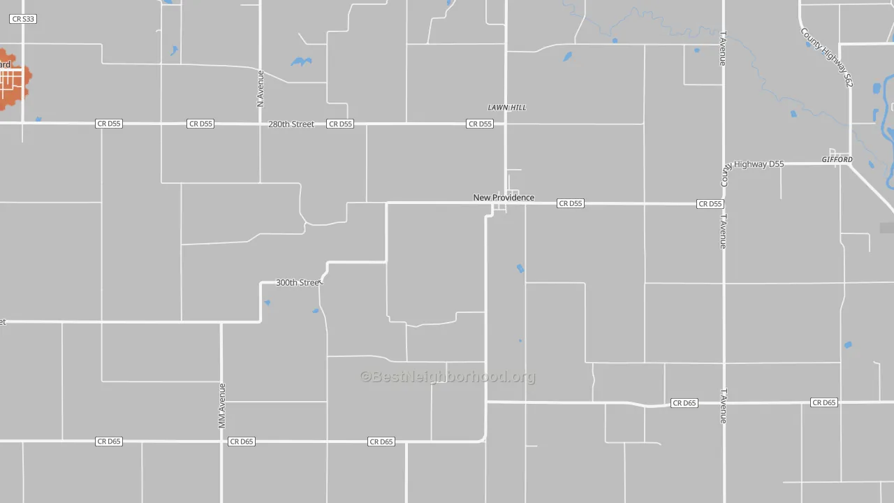 Bike Grade map of New Providence, IA