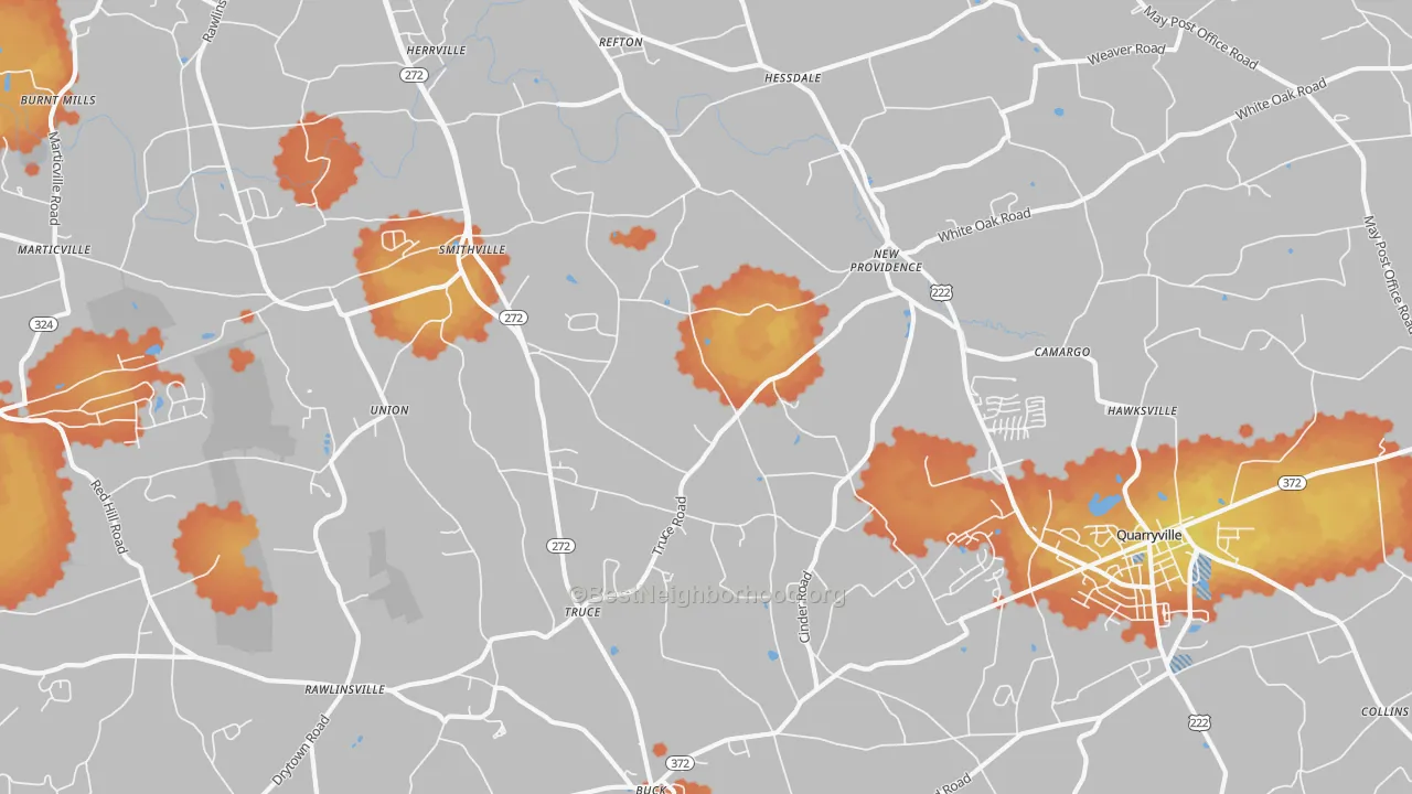 Bike Grade map of New Providence, PA