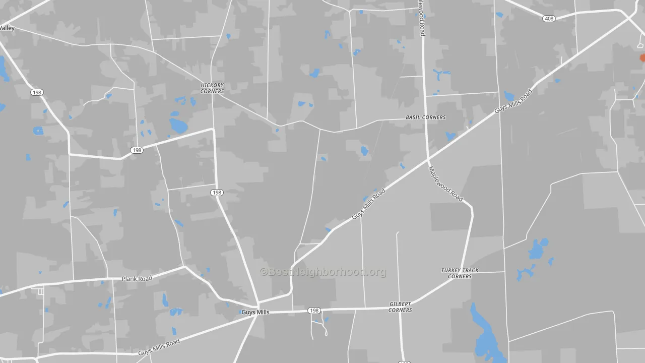 Bike Grade map of New Richmond, PA