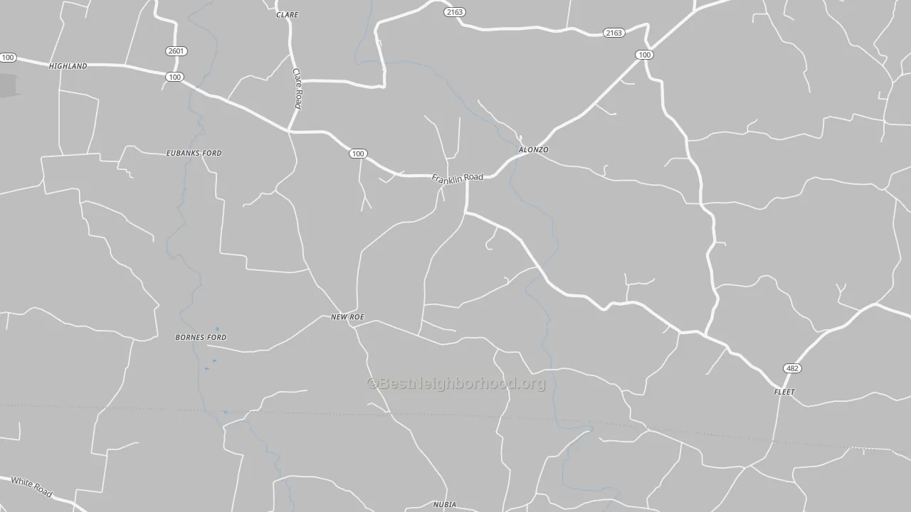 Bike Grade map of New Roe, KY