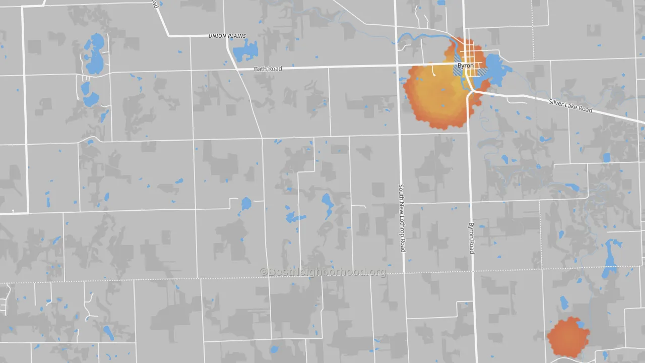 Bike Grade map of New Salem, MI