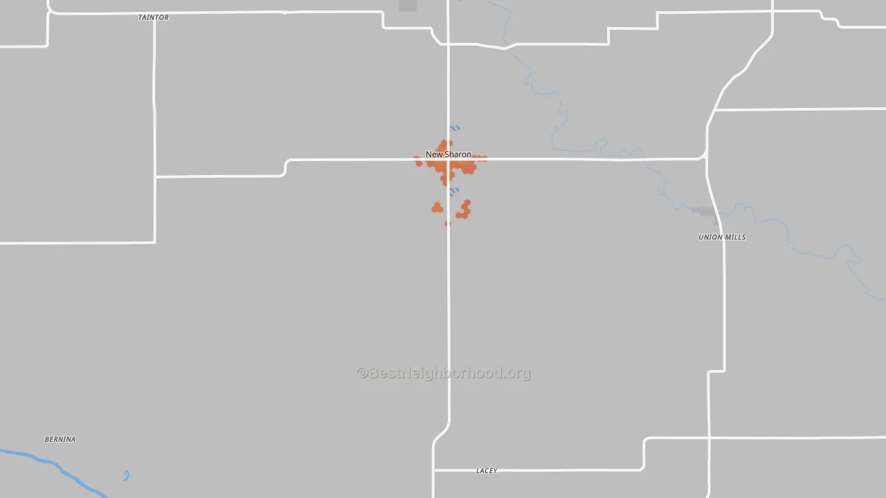 Bike Grade map of New Sharon, IA