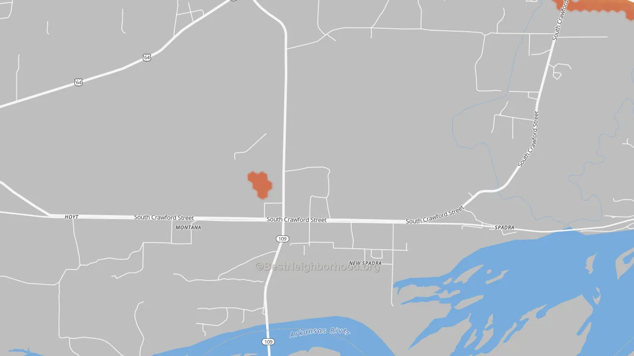 Bike Grade map of New Spadra, AR