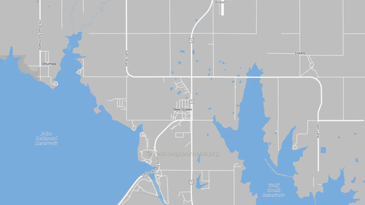 Bike Grade map of New Strawn, KS