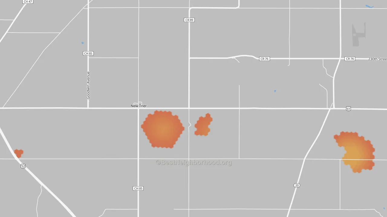 Bike Grade map of New Trier, MN