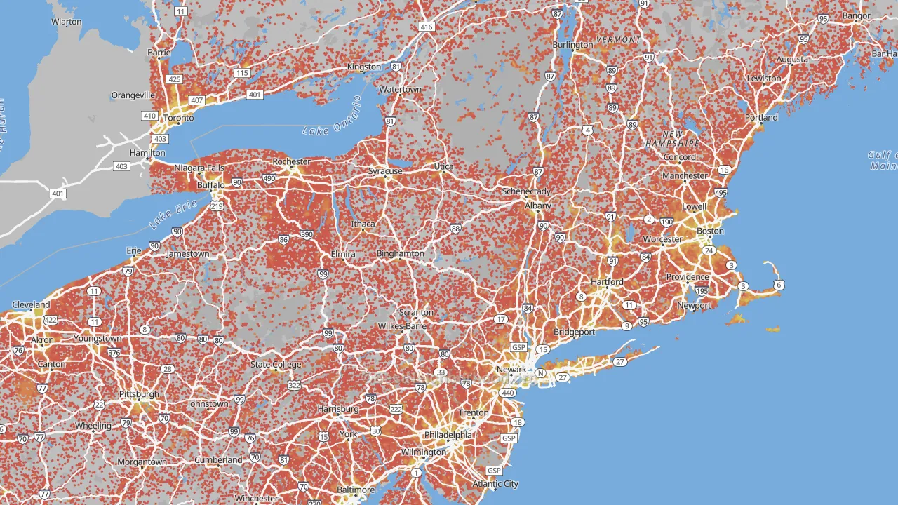 Bike Grade map of New York