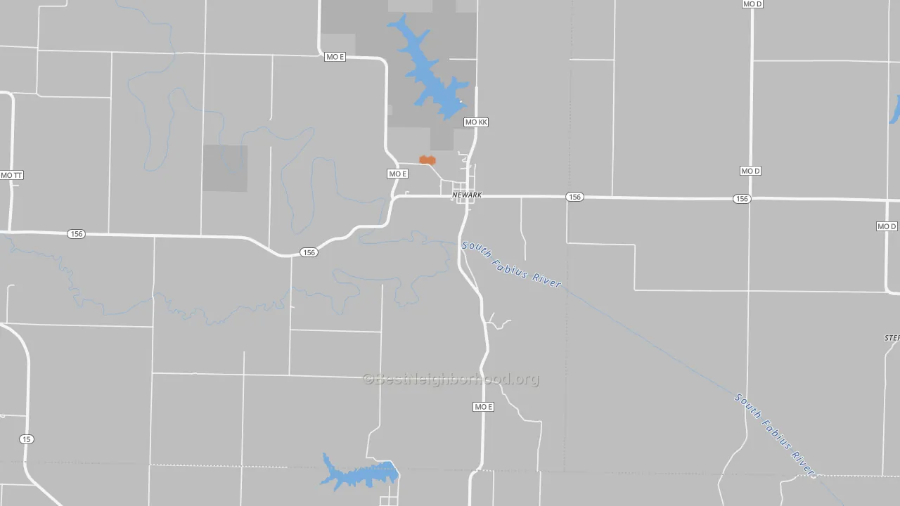 Bike Grade map of Newark, MO