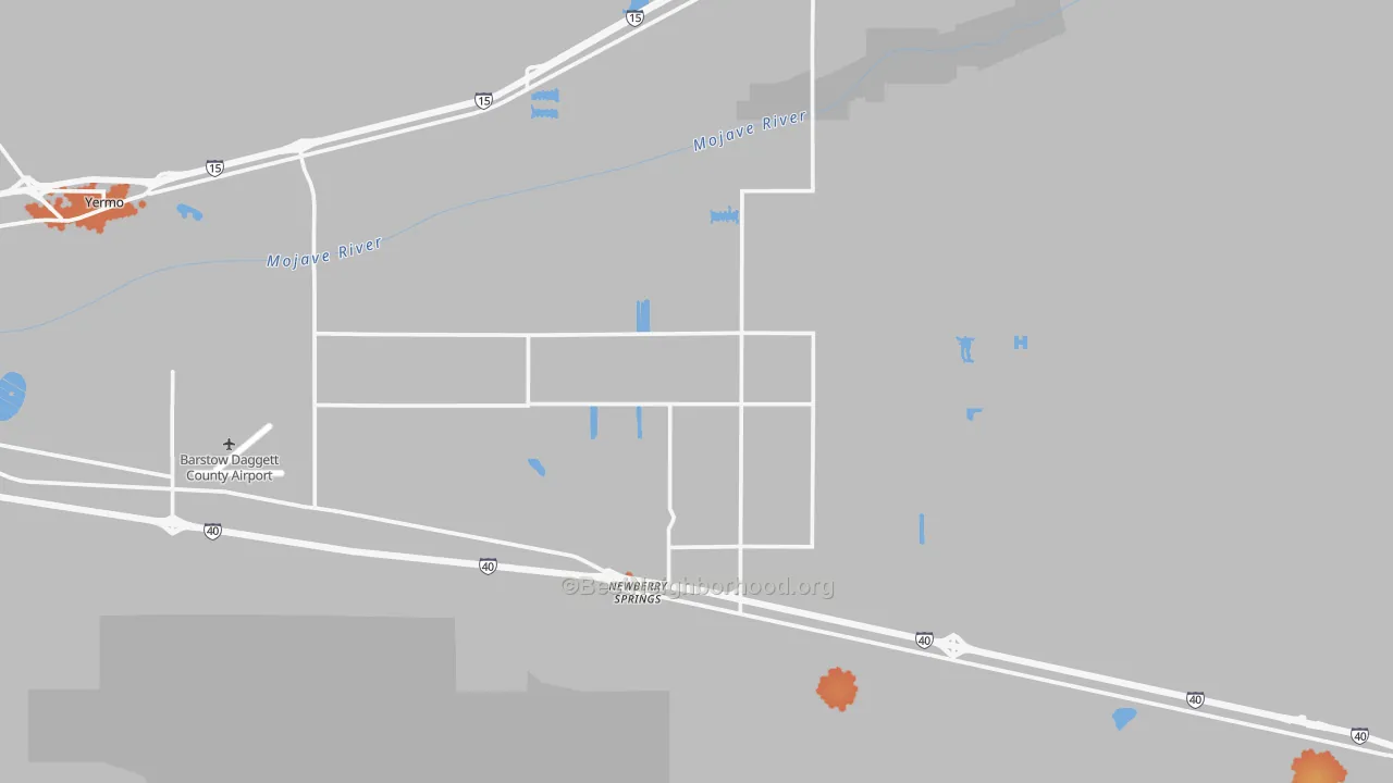 Bike Grade map of Newberry Springs, CA