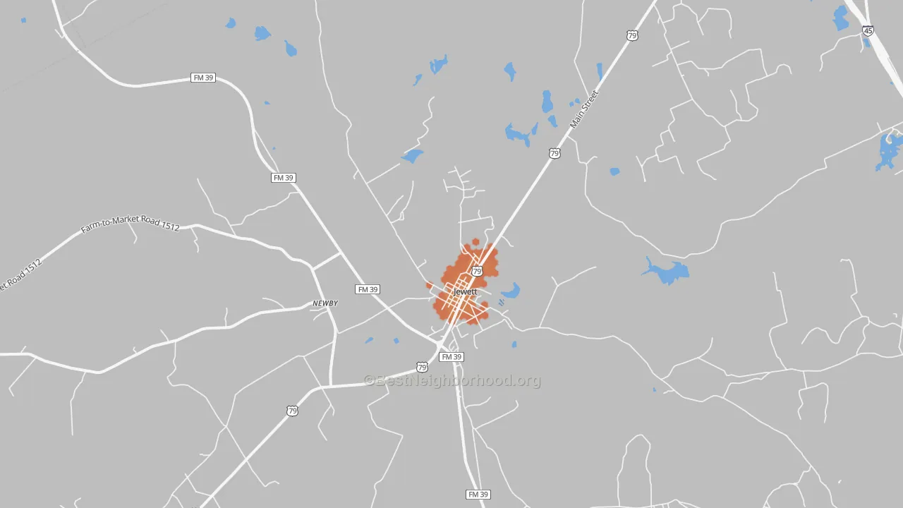 Bike Grade map of Newby, TX