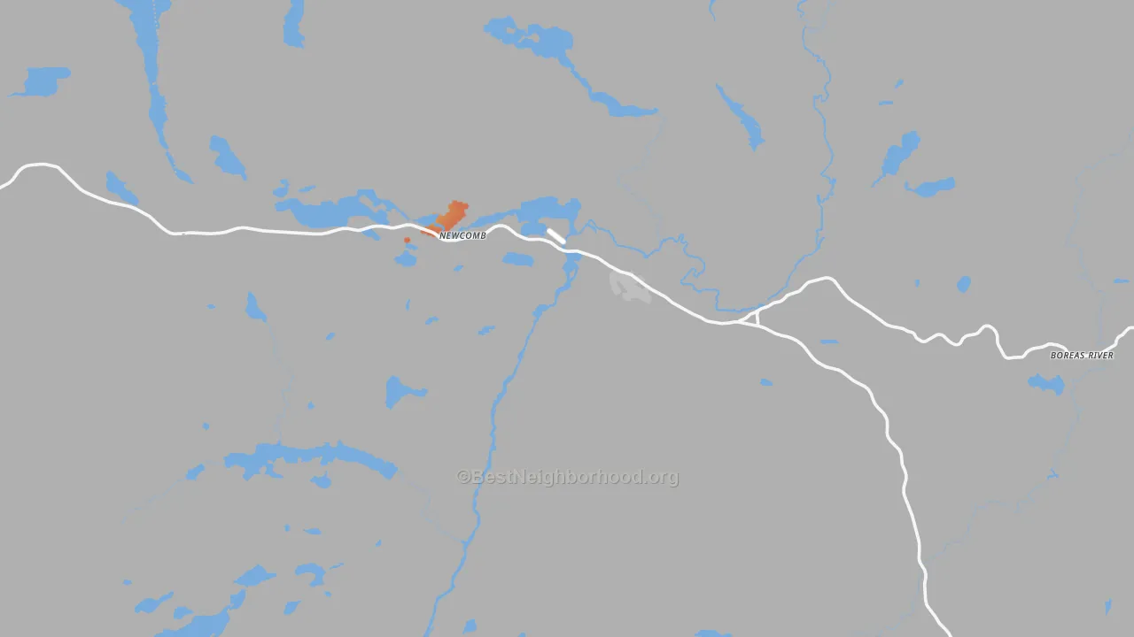 Bike Grade map of Newcomb, NY