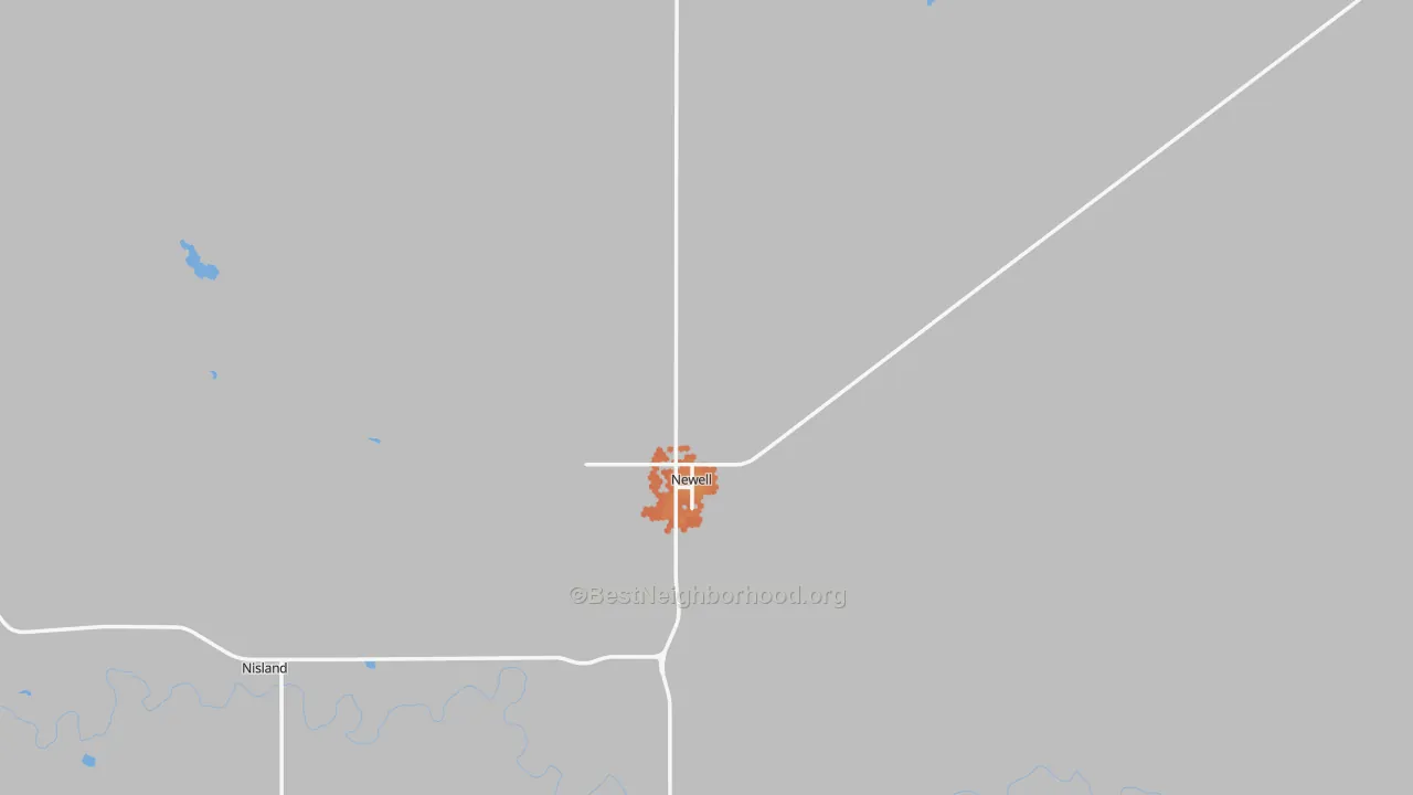 Bike Grade map of Newell, SD