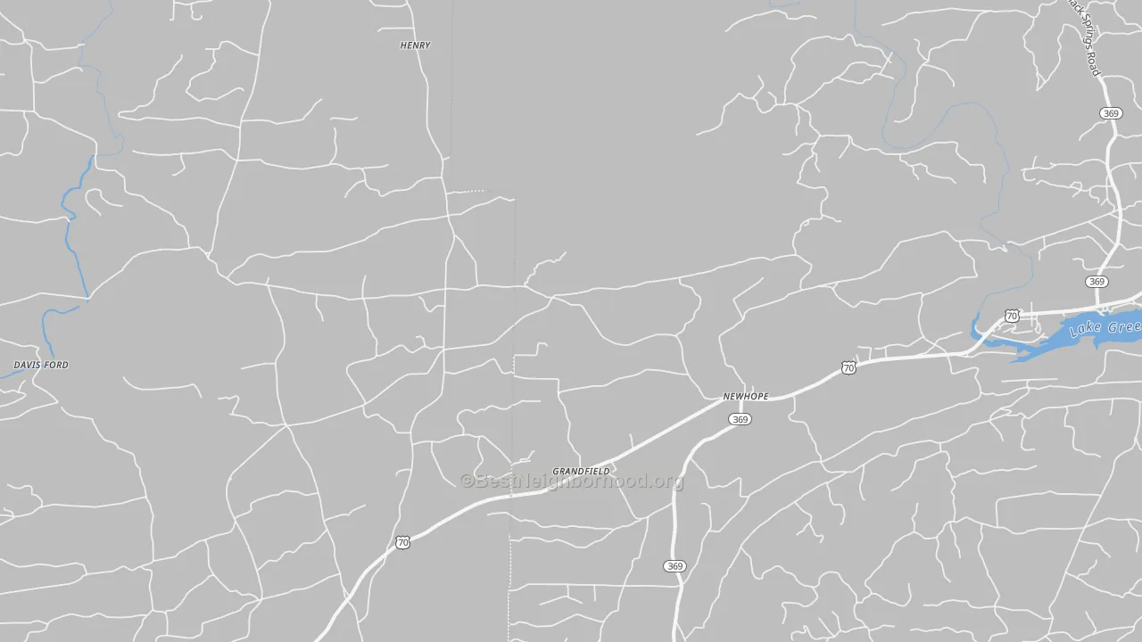 Bike Grade map of Newhope, AR