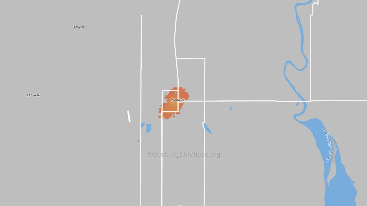Bike Grade map of Newkirk, OK