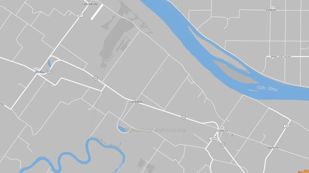 Bike Grade map of Newman, KY