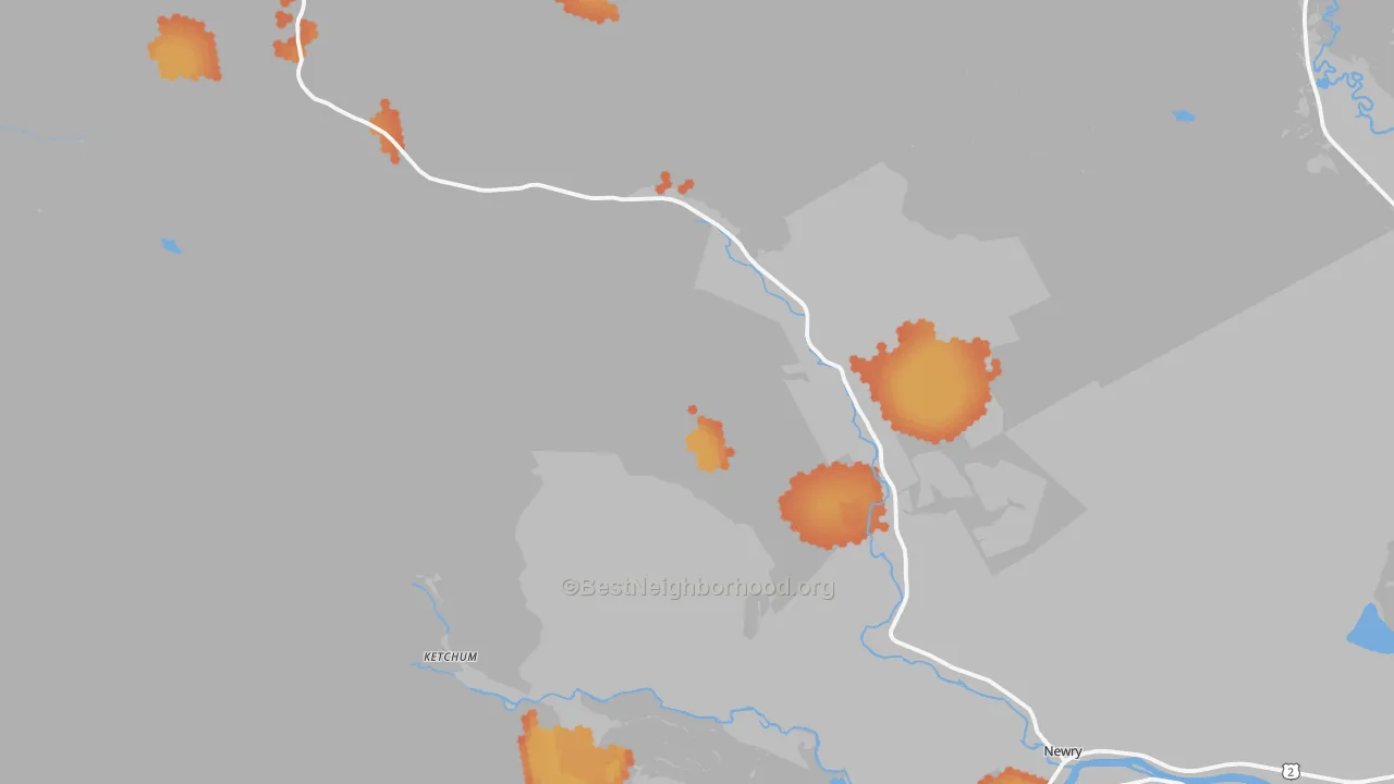 Bike Grade map of Newry, ME