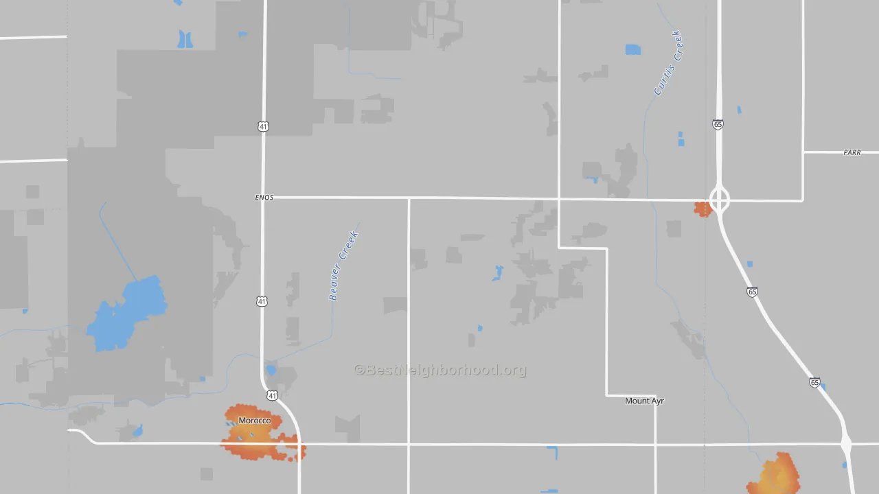 Bike Grade map of Newton County, IN
