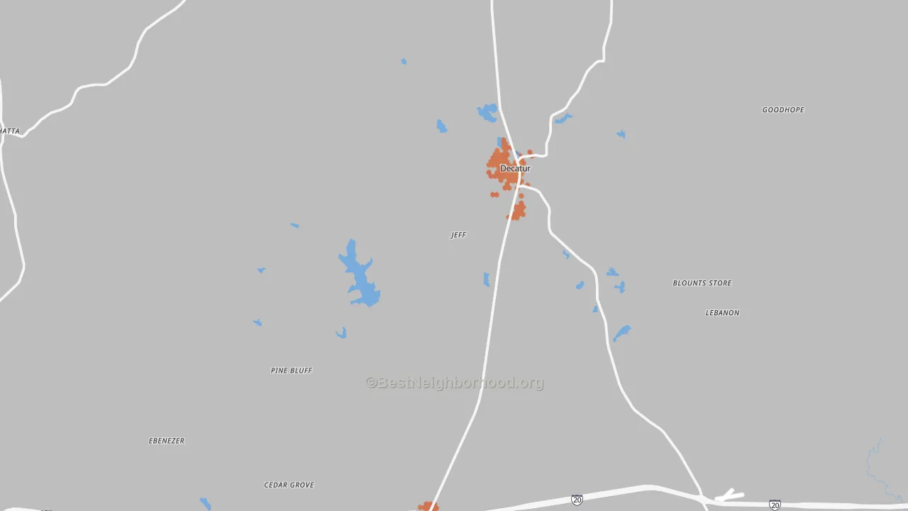 Bike Grade map of Newton County, MS
