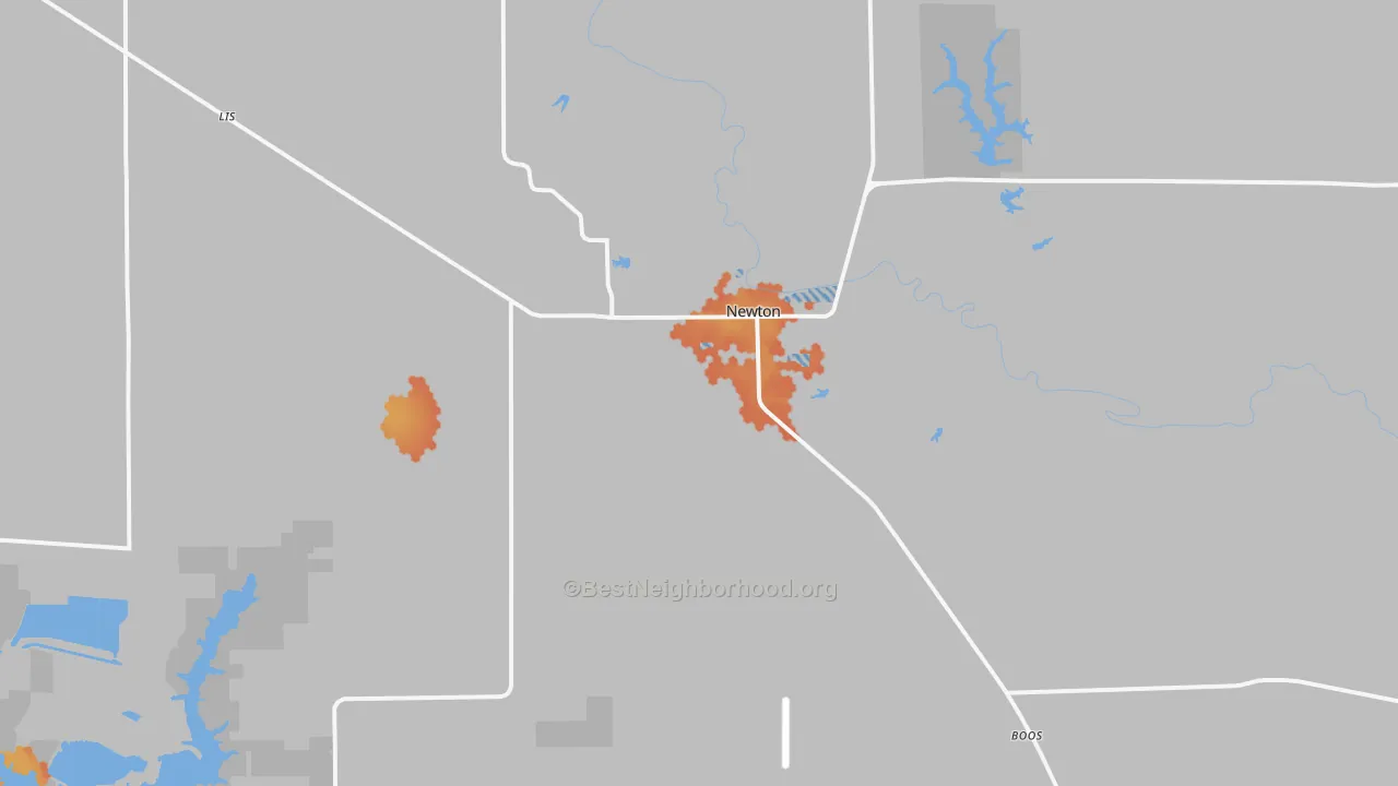 Bike Grade map of Newton, IL