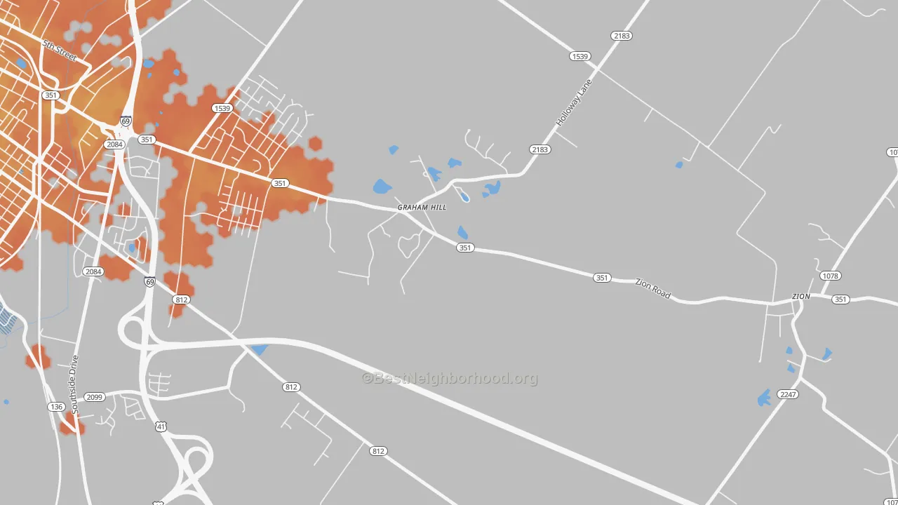 Bike Grade map of Niagara, KY