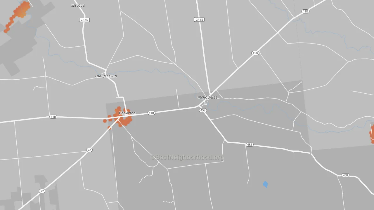 Bike Grade map of Nicholville, NY