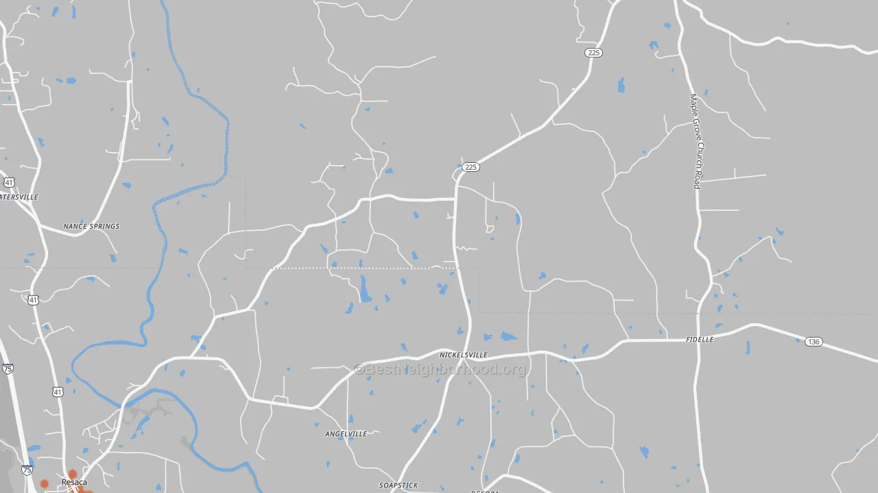 Bike Grade map of Nickelsville, GA