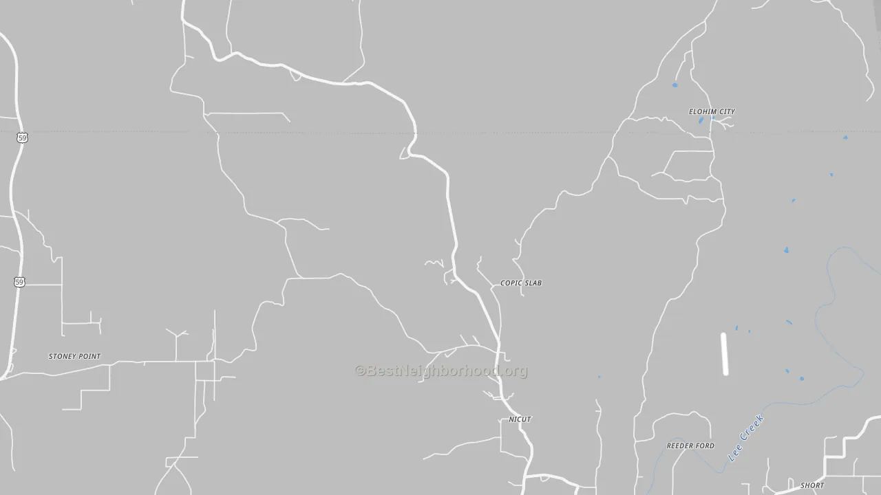 Bike Grade map of Nicut, OK