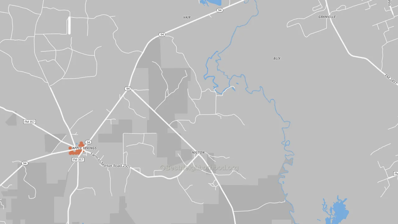 Bike Grade map of Nigton, TX