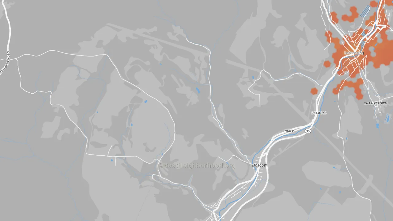 Bike Grade map of Nikep, MD