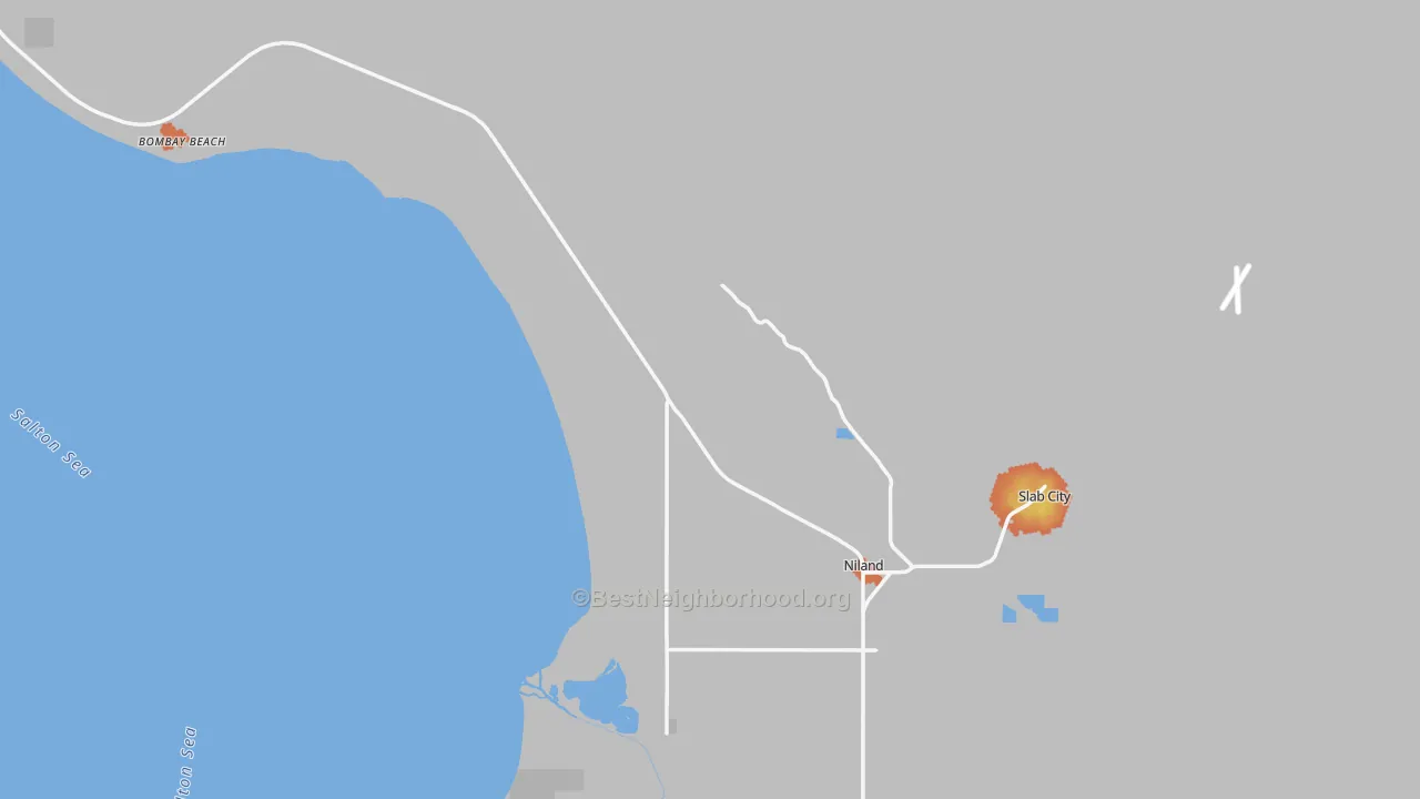 Bike Grade map of Niland, CA