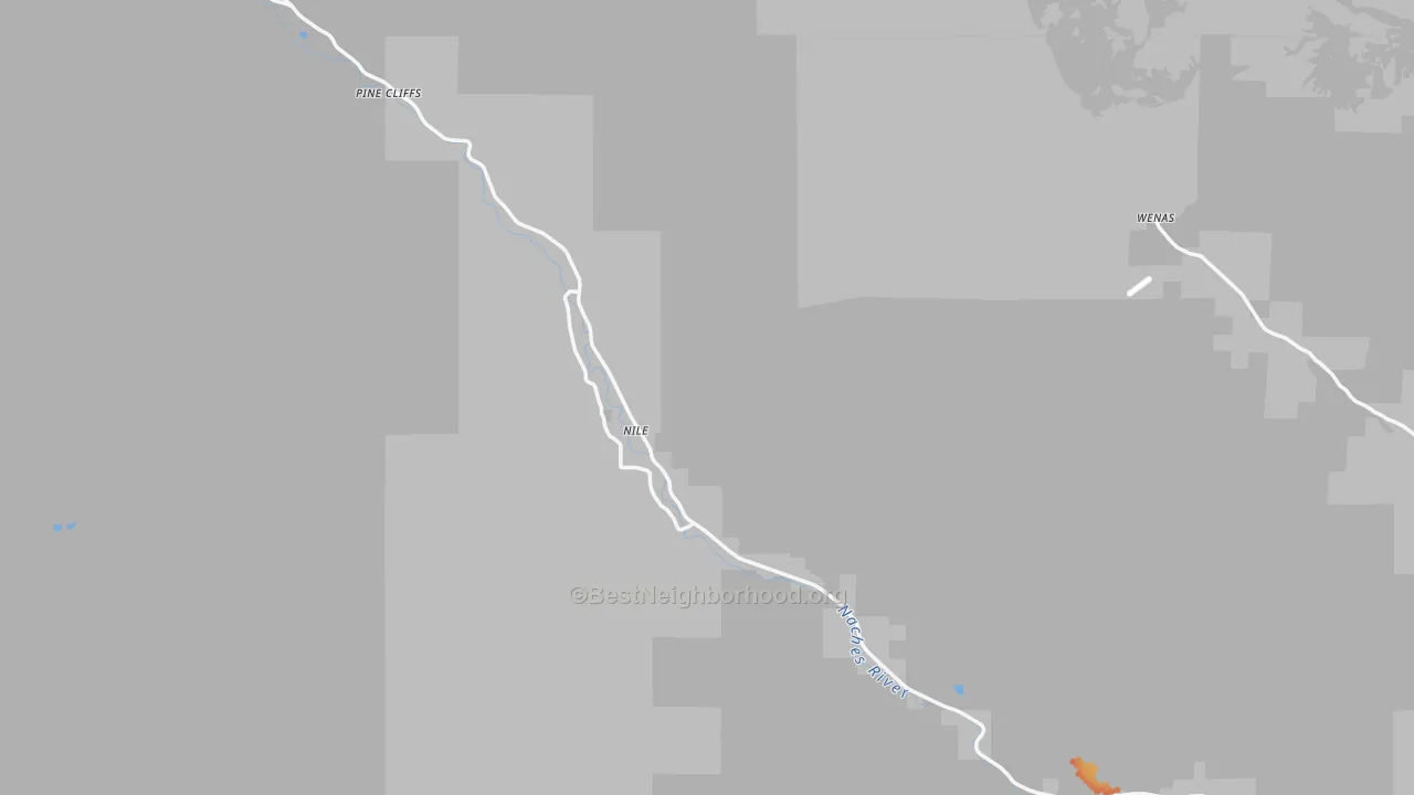 Bike Grade map of Nile, WA