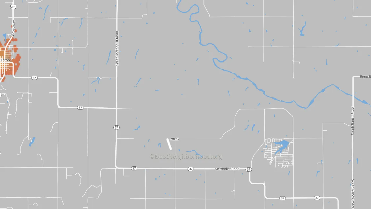 Bike Grade map of Niles, OK