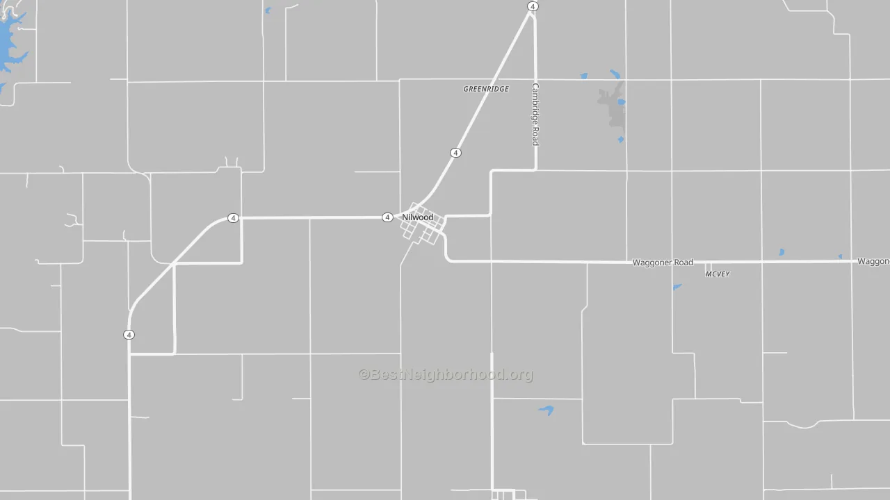Bike Grade map of Nilwood, IL