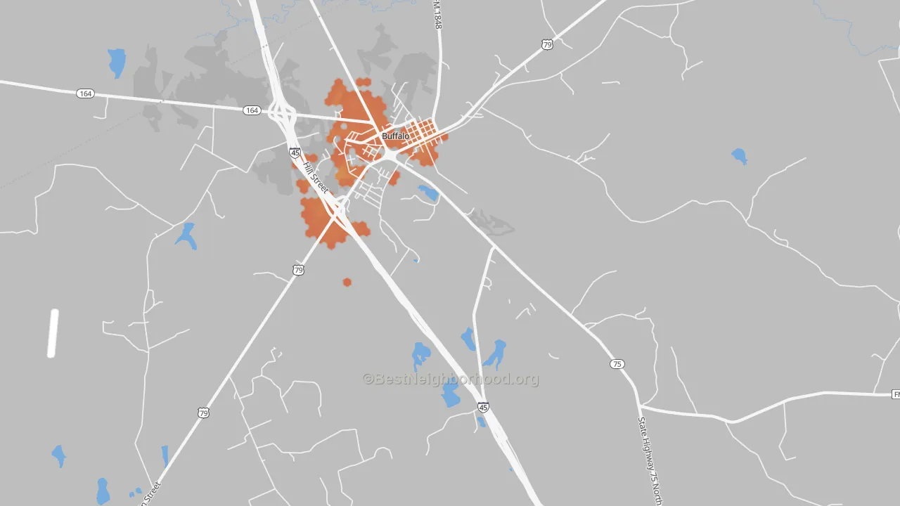 Bike Grade map of Nineveh, TX