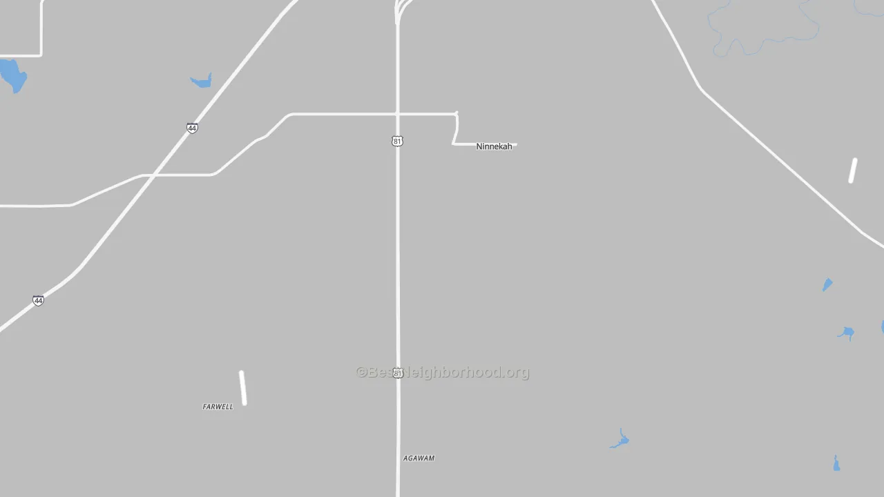 Bike Grade map of Ninnekah, OK