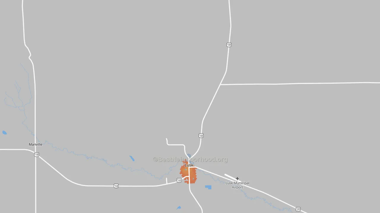 Bike Grade map of Niobrara County, WY