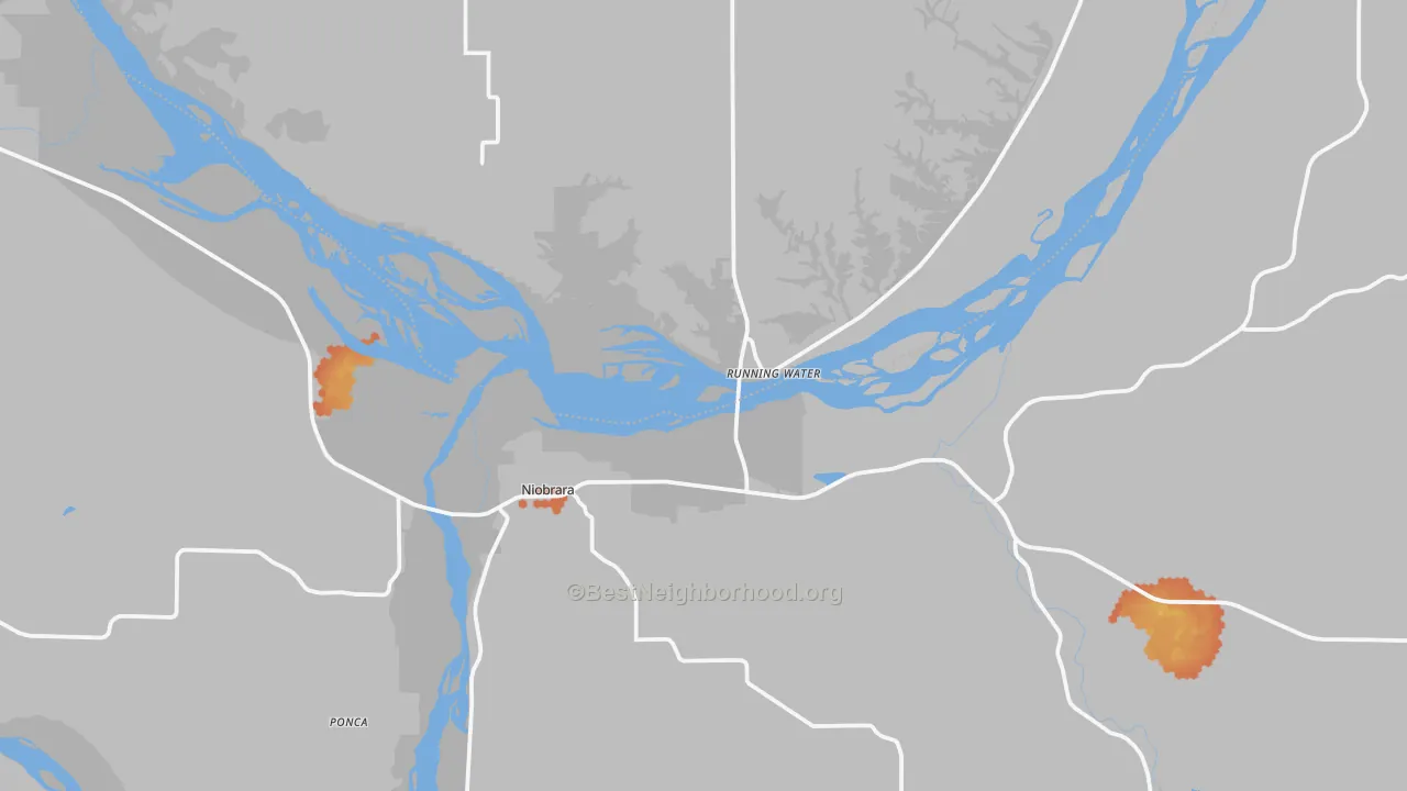 Bike Grade map of Niobrara, NE