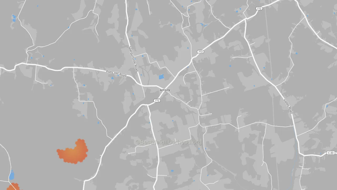 Bike Grade map of Nipgen, OH