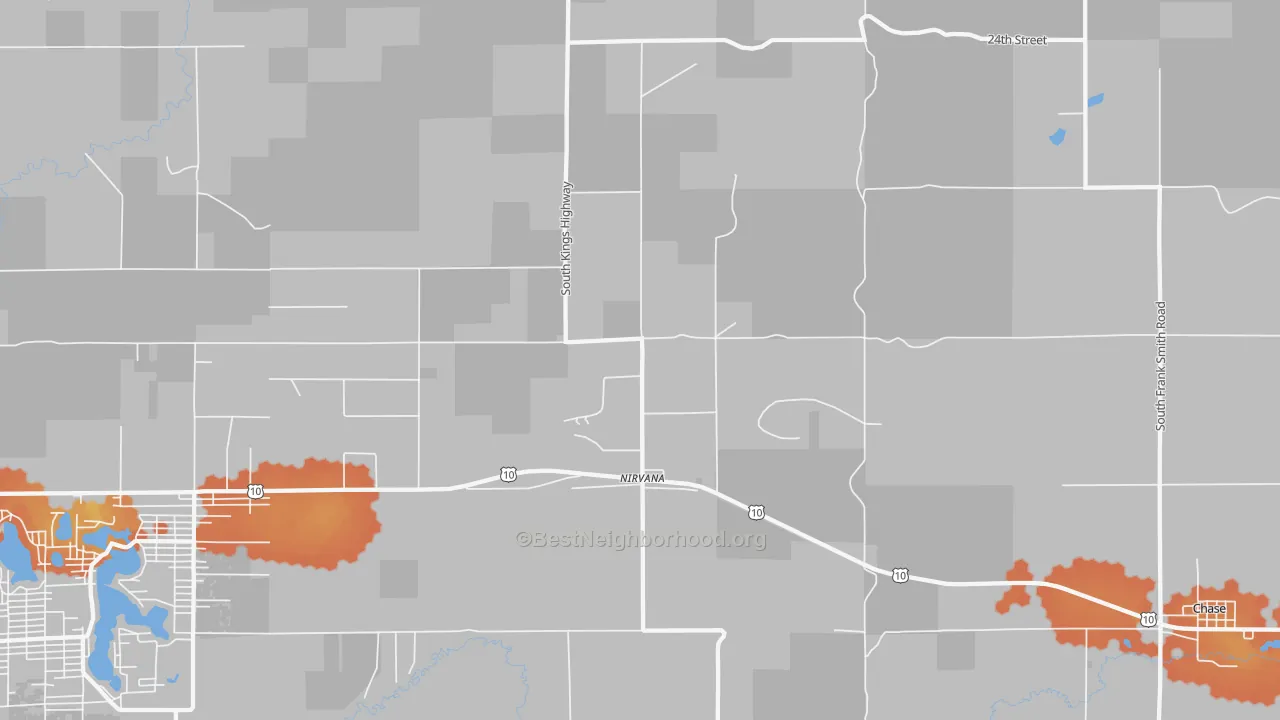 Bike Grade map of Nirvana, MI