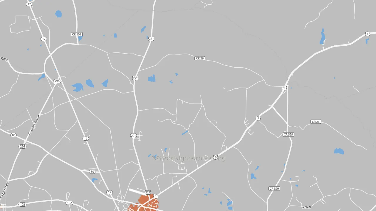 Bike Grade map of Noah, GA