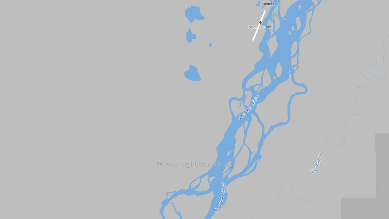 Bike Grade map of Noatak, AK