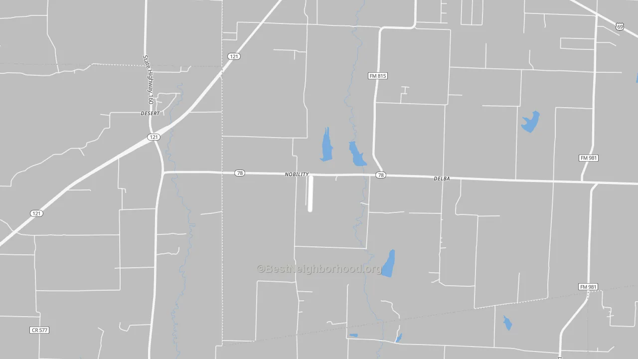 Bike Grade map of Nobility, TX