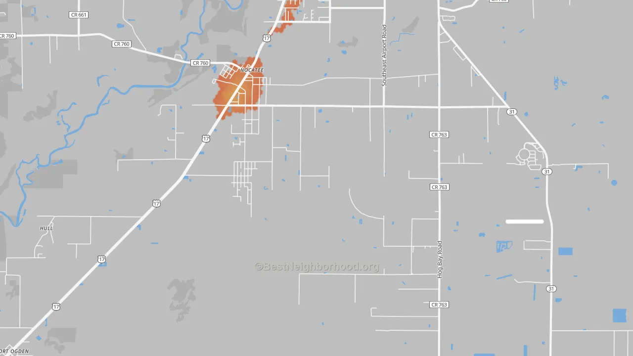 Bike Grade map of Nocatee, FL