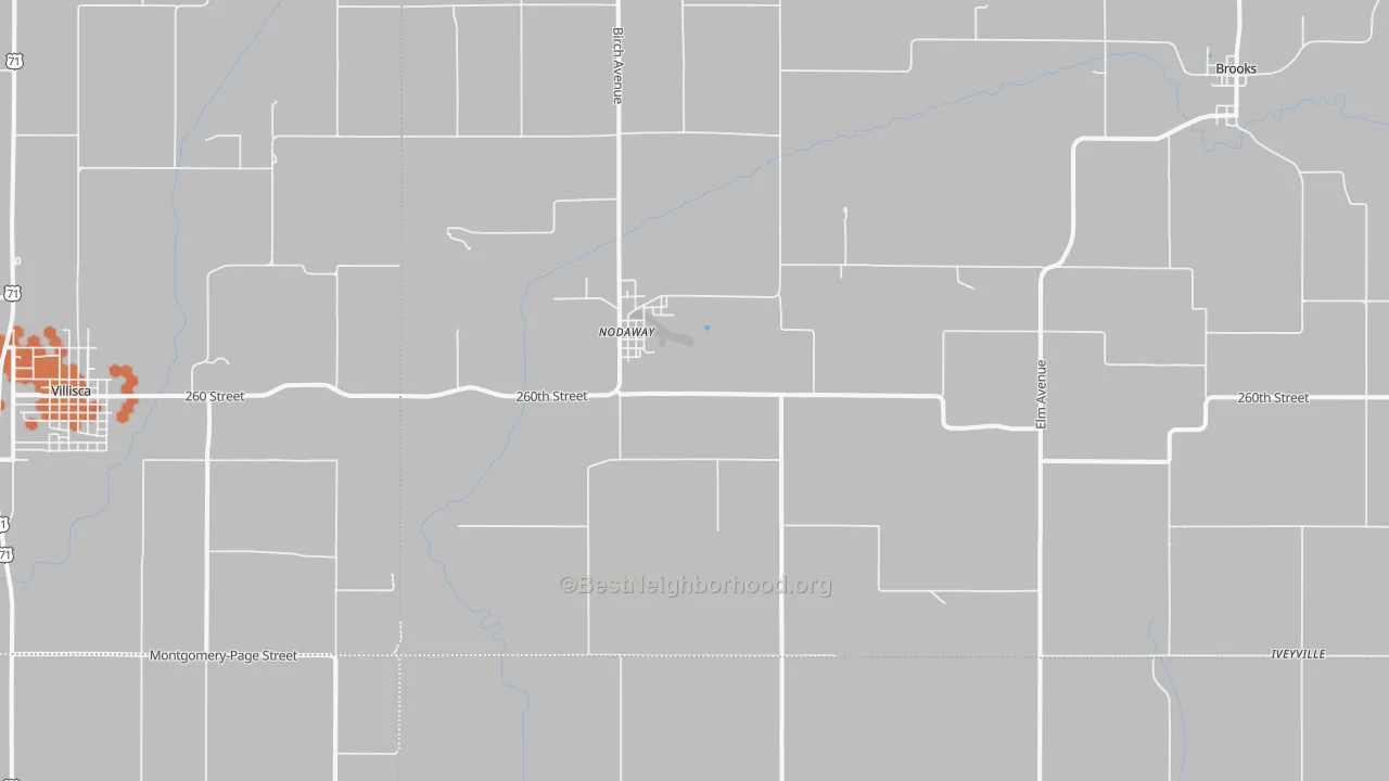 Bike Grade map of Nodaway, IA