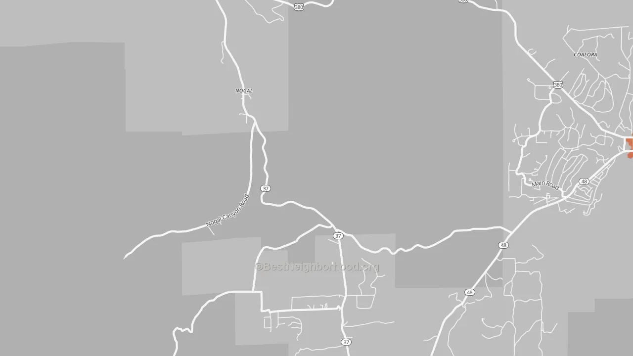 Bike Grade map of Nogal, NM