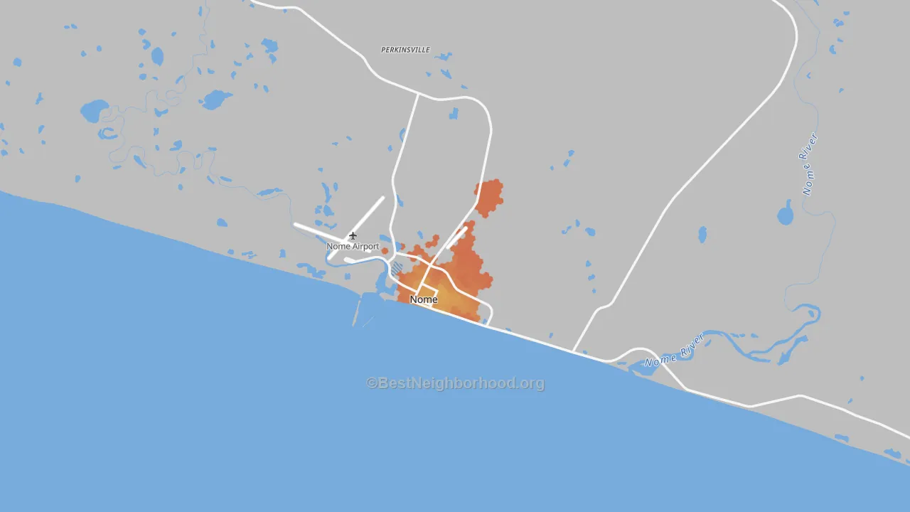 Bike Grade map of Nome, AK